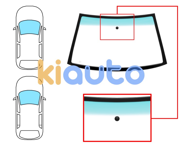 Parabrisas seat ibiza 1999-2002 3/5 puertas / delantero / verde banda verde / con base espejo / molduras premontadas Eurocode 7609AGNGNZ