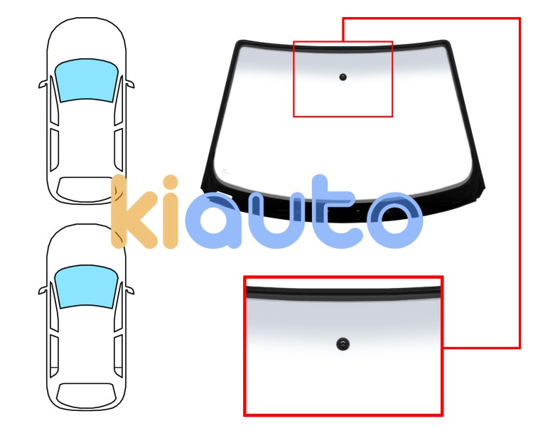 Parabrisas seat ibiza 2006-2008 3/5 puertas / delantero / verde banda gris / con base espejo / molduras premontadas Eurocode 7610AGSGYVZ