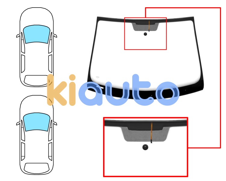 Parabrisas seat ibiza 2012-2017 3/5 puertas / familiar / delantero / verde / con base espejo 15cm del borde / antena / molduras premontadas Eurocode 7614AGSAVZ1D