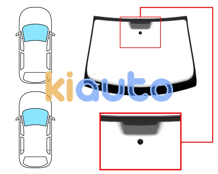 Parabrisas seat ibiza 2012-2017 3/5 puertas / familiar / delantero / verde / con base espejo 15cm del borde / molduras premontadas Eurocode 7614AGSVZ