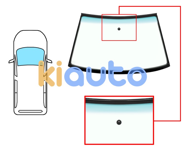 Parabrisas seat inca 1995-2003 delantero / verde banda verde / con base espejo / molduras premontadas Eurocode 7604AGNGNZ1J
