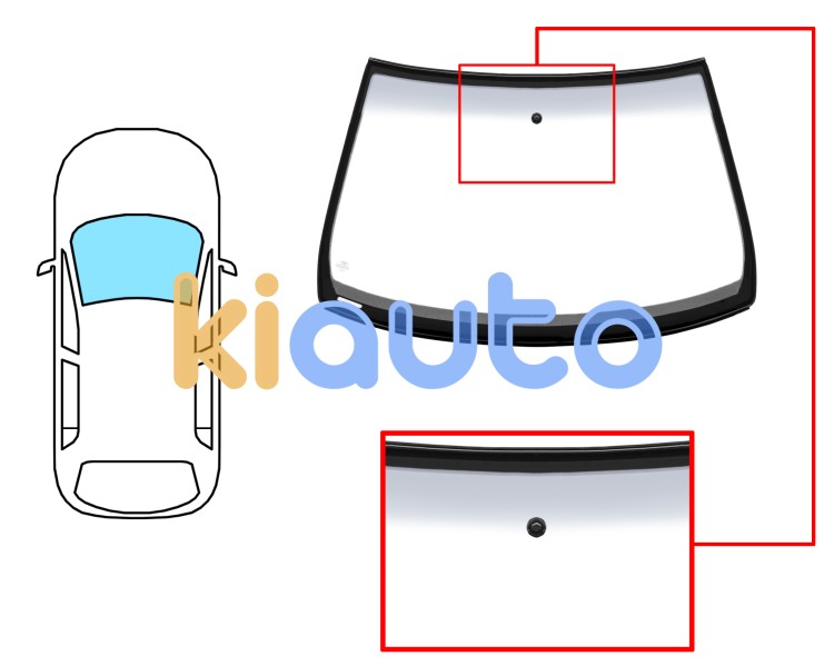 Parabrisas seat leon 1999-2005 delantero / verde banda gris / con base espejo / molduras premontadas Eurocode 7608AGNGYVZ