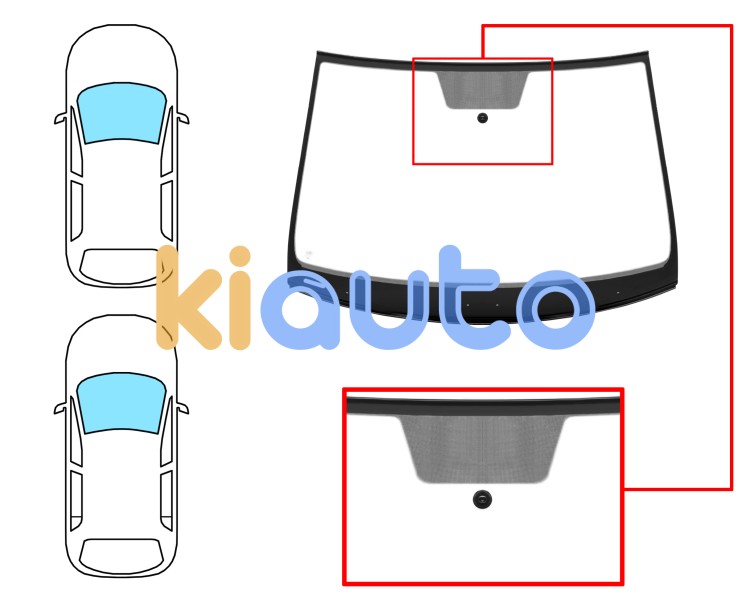 Parabrisas seat leon 2012-2017 3/5 puertas / familiar / version techo solar / delantero / verde / con base espejo / molduras premontadas Eurocode 7619AGSVZ1D