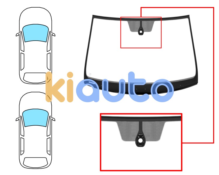 Parabrisas seat leon 2017-2020 3/5 puertas / familiar / delantero / verde / con sensor modificado / molduras premontadas Eurocode 7619AGSMVZ8K
