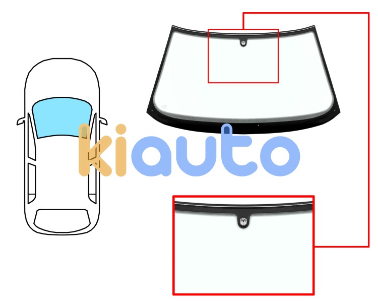 Parabrisas seat toledo 1991-1999 delantero / verde / con base espejo / molduras premontadas arriba Eurocode 7603AGNW