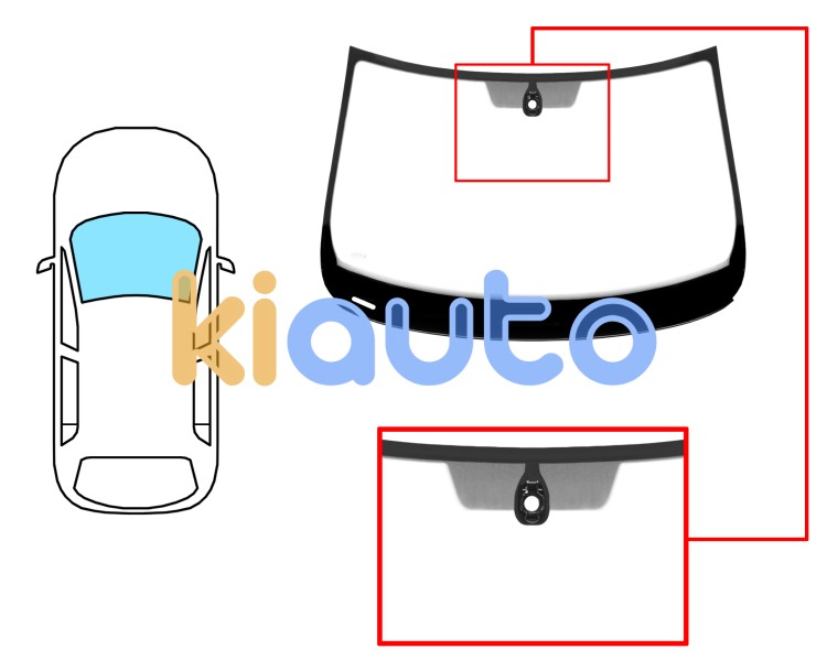 Parabrisas seat toledo 2012-2019 delantero / verde / acustico / con sensor modificado / molduras premontadas Eurocode 7618AGAMVW6T
