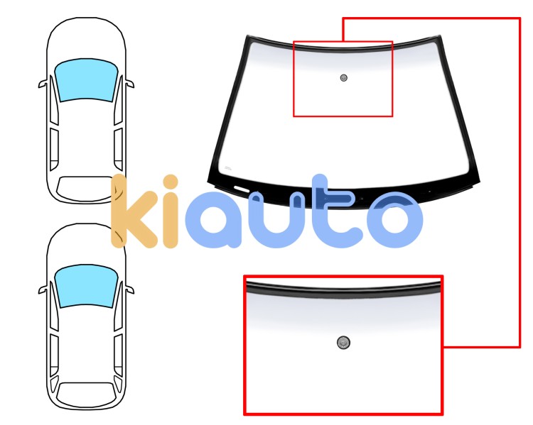Parabrisas skoda fabia 1999-2004 4/5 puertas / familiar / delantero / verde banda gris / con base espejo / molduras premontadas Eurocode 7808AGNGYVZ