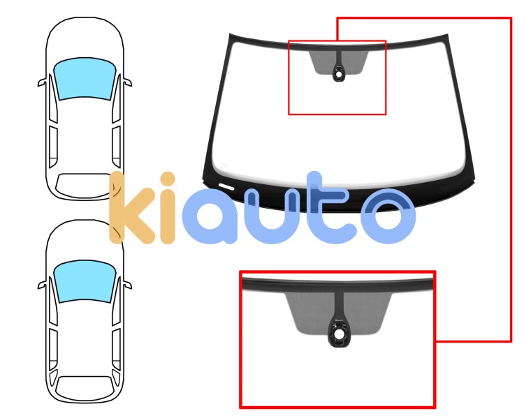 Parabrisas skoda fabia 2014-2018 5 puertas / familiar / delantero / verde / acustico / con sensor redondo / molduras premontadas Eurocode 7818AGAMVZ