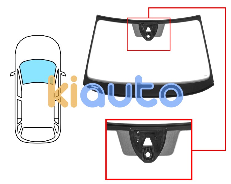 Parabrisas skoda kamiq 2021-> delantero / verde / acustico / con sensor / con soporte camara modificado / molduras premontadas Eurocode 7823AGACMVZ1L