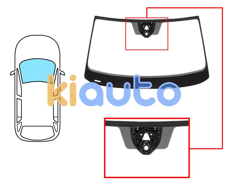 Parabrisas skoda kodiaq 2021-2024 delantero / verde / acustico / con sensor / con soporte camara carril / molduras premontadas Eurocode 7820AGACMVZ1C