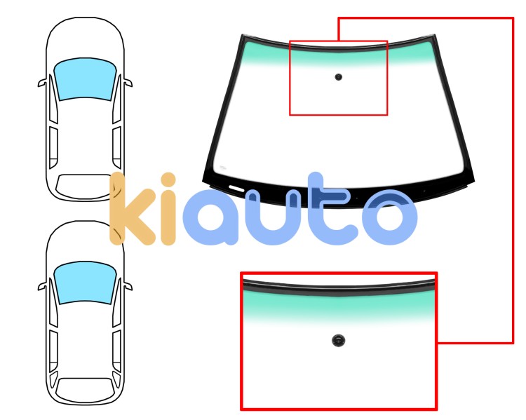 Parabrisas skoda octavia 2000-2004 5 puertas / familiar / delantero / verde banda verde / con base espejo / molduras premontadas Eurocode 7807AGNGNVW1K