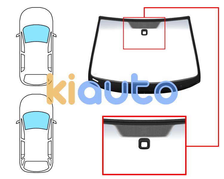 Parabrisas skoda octavia 2004-2009 5 puertas / familiar / delantero / verde banda gris / con sensor / molduras premontadas Eurocode 7810AGSGYMVZ1P