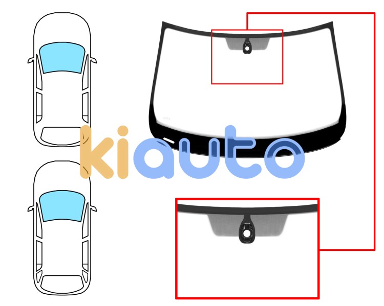 Parabrisas skoda rapid 2012-2016 5 puertas / familiar / delantero / verde / acustico / con sensor modificado / molduras premontadas Eurocode 7618AGAMVW6T