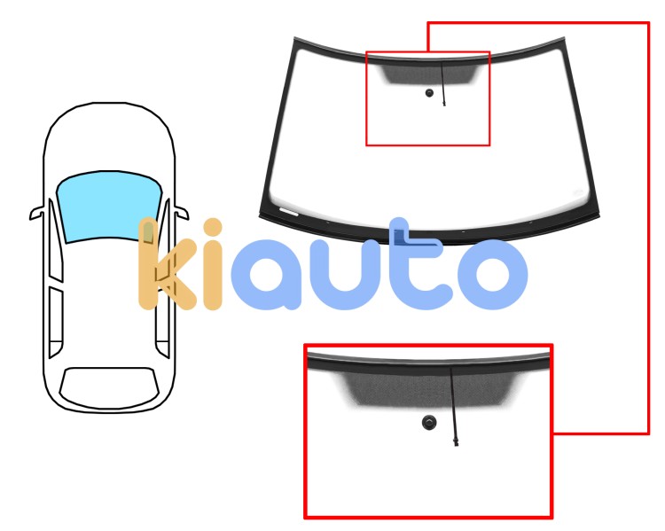 Parabrisas skoda roomster 2006-2010 delantero / verde / antena / con base espejo / molduras premontadas Eurocode 7811AGSAVW