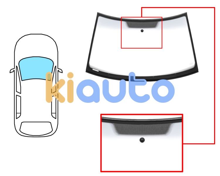 Parabrisas skoda roomster 2006-2010 delantero / verde banda gris / con base espejo / molduras premontadas Eurocode 7811AGSGYVW
