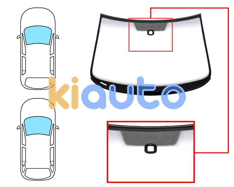 Parabrisas skoda superb 2008-2013 4 puertas / familiar / delantero / verde banda gris / con sensor / molduras premontadas Eurocode 7812AGSGYMVZ