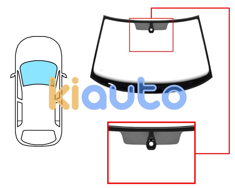 Parabrisas skoda yeti 2009-2013 delantero / verde / acustico / con sensor redondo / molduras premontadas arriba y abajo Eurocode 7813AGSMVWZ1T
