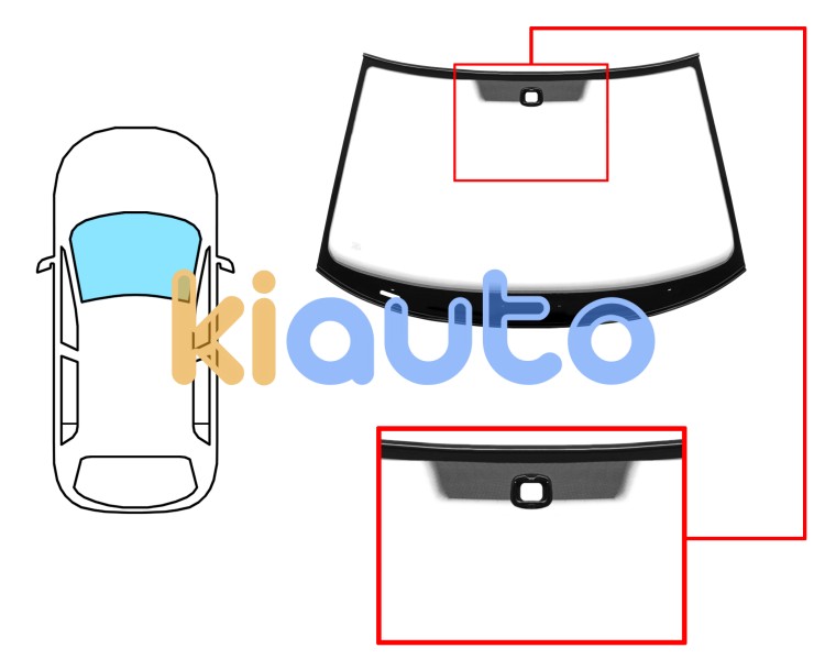 Parabrisas skoda yeti 2009-2013 delantero / verde / con sensor cuadrado / molduras premontadas arriba y abajo Eurocode 7813AGSMVWZ1P