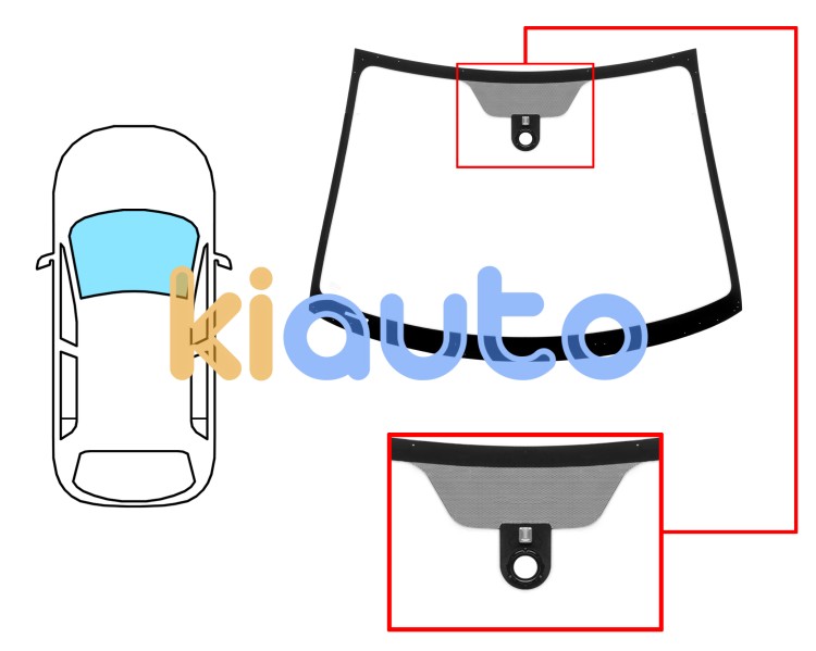 Parabrisas smart forfour 2004-2007 delantero / verde / con base espejo / con sensor Eurocode 5359AGSMV1B