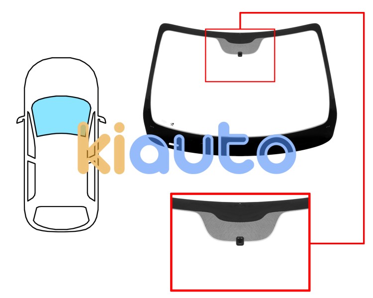 Parabrisas smart forfour 2014-2020 delantero / verde / con base espejo Eurocode 5388AGSV1M