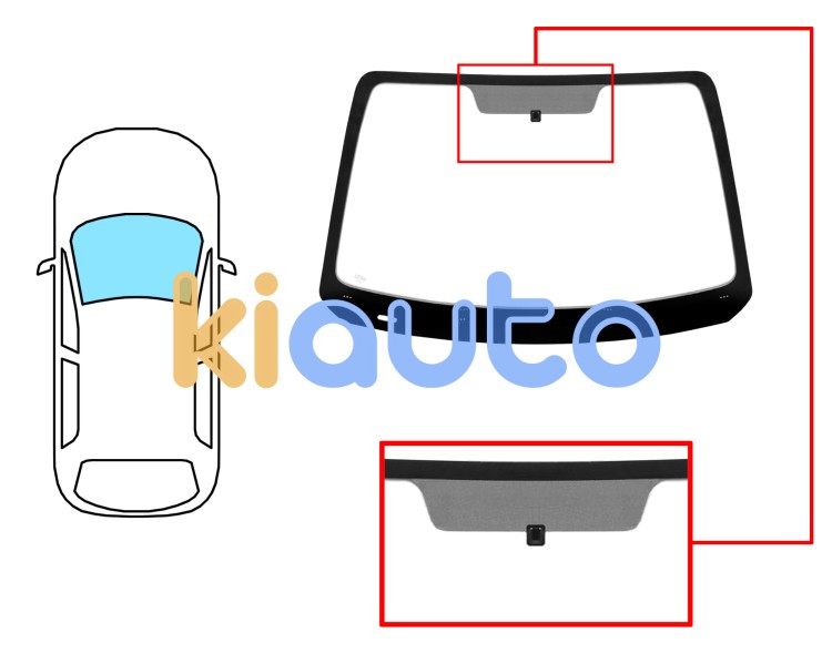 Parabrisas smart fortwo 2014-2020 delantero / verde / con base espejo Eurocode 5387AGSV