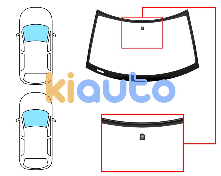 Parabrisas suzuki swift 2014-2017 3/5 puertas / delantero / verde / con base espejo / molduras premontadas Eurocode 8037AGSVZ