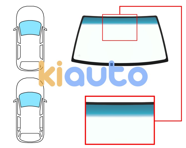 Parabrisas suzuki vitara 1997-1999 3/5 puertas / delantero / verde banda azul Eurocode 8010AGNBL
