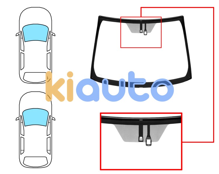 Parabrisas toyota auris 2010-2013 3/5 puertas / delantero / verde / con base espejo / con sensor / molduras premontadas Eurocode 8374AGNMW1P