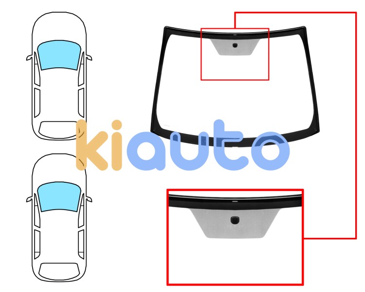 Parabrisas toyota auris 2010-2013 3/5 puertas / delantero / verde / con base espejo / molduras premontadas Eurocode 8374AGNW