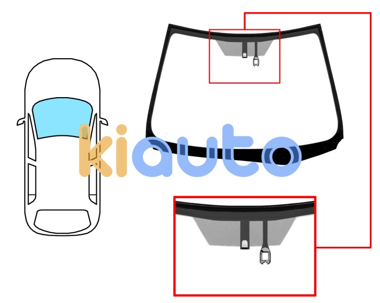 Parabrisas toyota auris 2013-2015 5 puertas / familiar / delantero / verde / con base espejo / con sensor / molduras premontadas Eurocode 8409AGSMZ