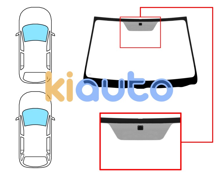 Parabrisas toyota avensis 2006-2008 4/5 puertas / familiar / delantero / verde / con base espejo Eurocode 8346AGN