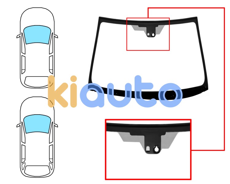 Parabrisas toyota avensis 2008-2012 4 puertas / familiar / delantero / verde / con base espejo / con sensor / cambio en la serigrafia / molduras premontadas Eurocode 8379AGSMPZ2V