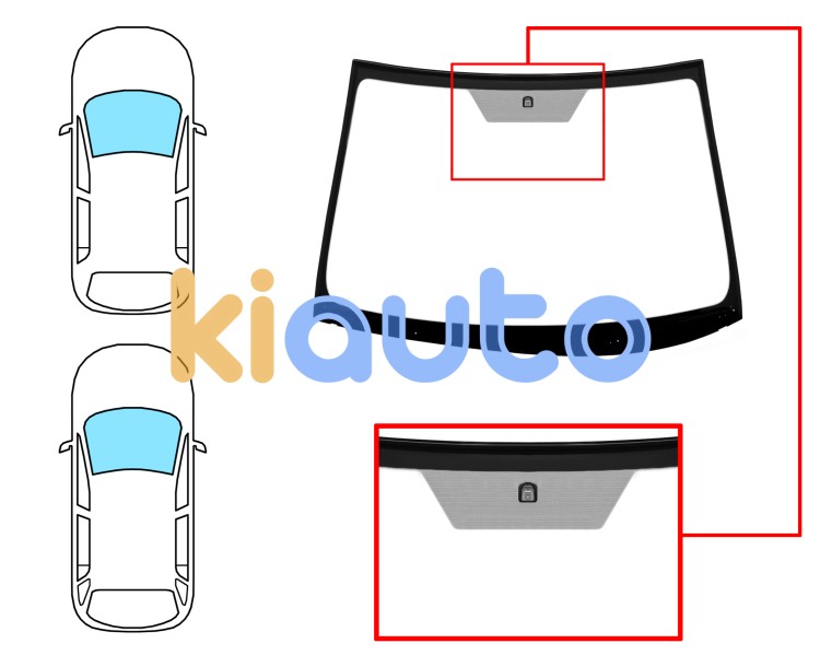 Parabrisas toyota avensis 2012-2015 4 puertas / familiar / delantero / verde / acustico / con base espejo / molduras premontadas Eurocode 8379AGAZ