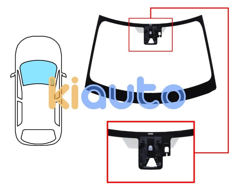 Parabrisas toyota aygo x 2022-2025 delantero / verde / con soporte camara / con sensor Eurocode 8443AGSCM