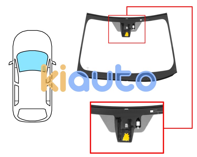 Parabrisas toyota c-hr 2016-2020 delantero / verde / acustico / con base espejo / antena / con sensor / con soporte camara / molduras premontadas Eurocode 8421AGAACMVZ