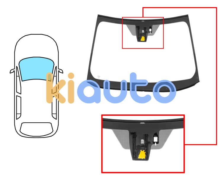 Parabrisas toyota c-hr 2016-2020 delantero / verde / acustico / con base espejo / con sensor / con soporte camara / molduras premontadas Eurocode 8421AGACMVZ