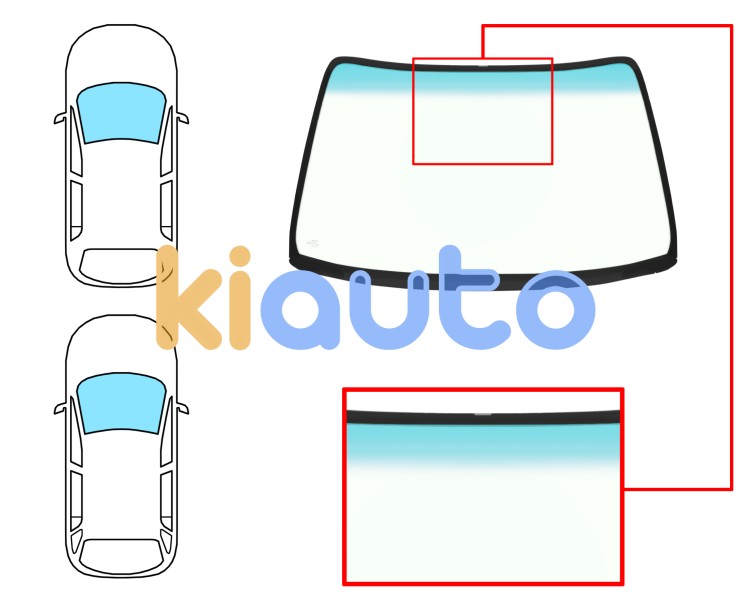 Parabrisas toyota carina 1992-1997 4/5 puertas / familiar / delantero / verde banda azul Eurocode 8282AGNBL