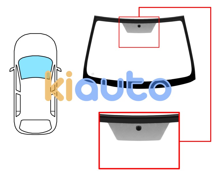 Parabrisas toyota corolla 2007-2010 4 puertas / delantero / verde / con base espejo / molduras premontadas Eurocode 8376AGSVW