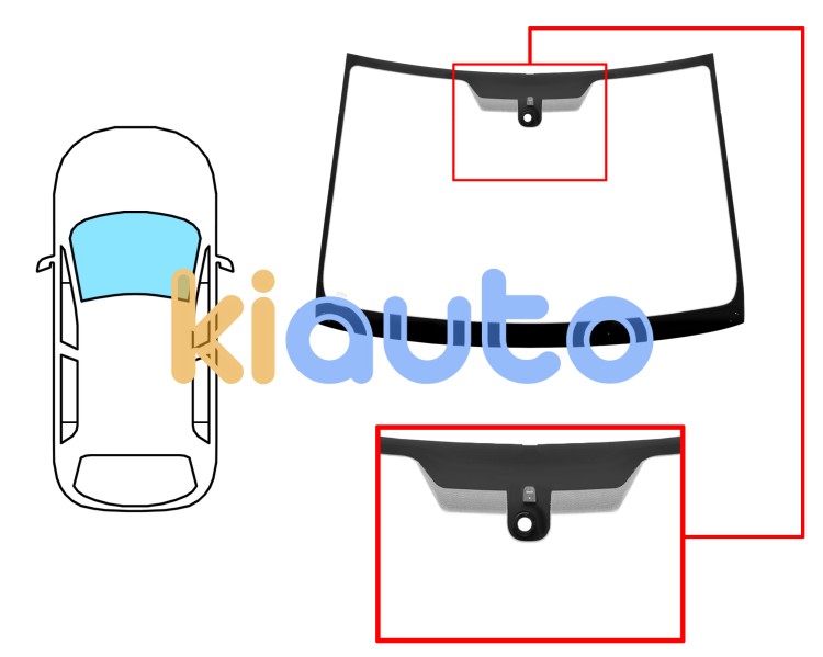 Parabrisas toyota corolla verso 2004-2007 delantero / verde / con base espejo / con sensor Eurocode 8356AGNM1P