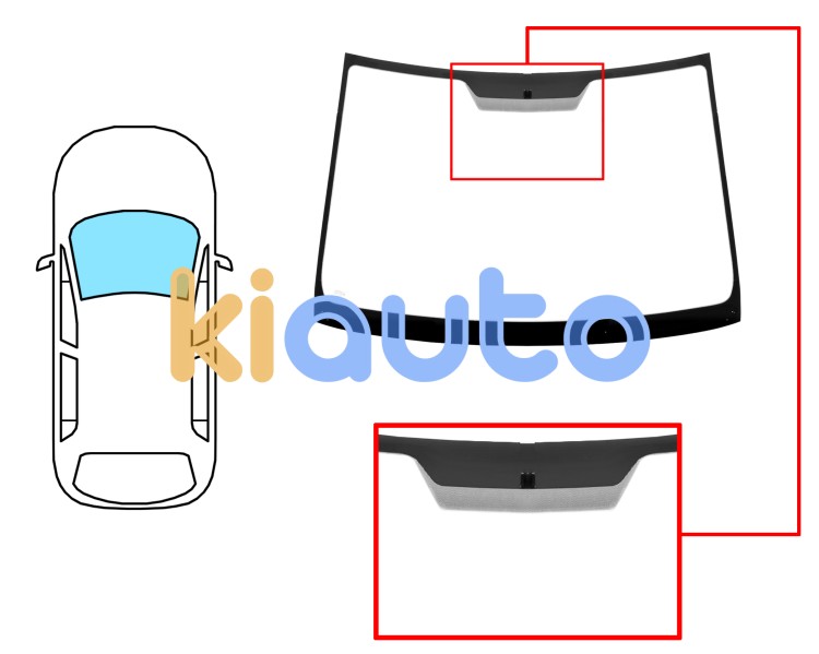 Parabrisas toyota corolla verso 2004-2007 delantero / verde / con base espejo Eurocode 8356AGN