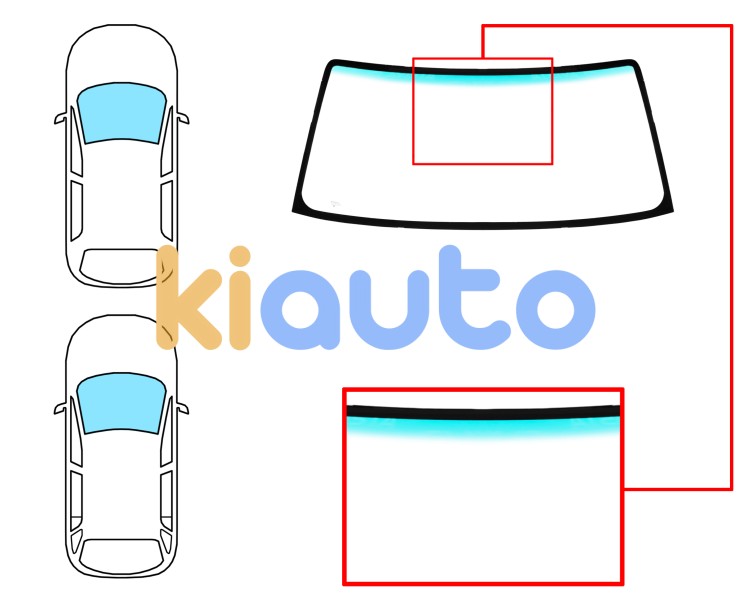 Parabrisas toyota land cruiser 1995-2003 fj90 3/5 puertas / delantero / verde banda verde Eurocode 8301AGNGN