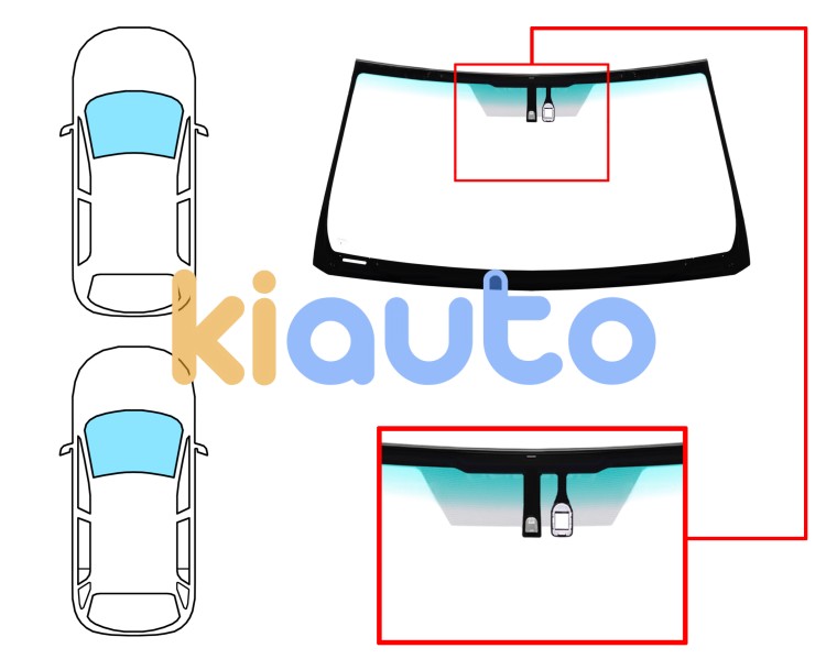 Parabrisas toyota land cruiser prado fj150 2009-2015 3/5 puertas / delantero / verde banda verde / acustico / con base espejo / con sensor / molduras premontadas Eurocode 8394AGAGNMZ1B