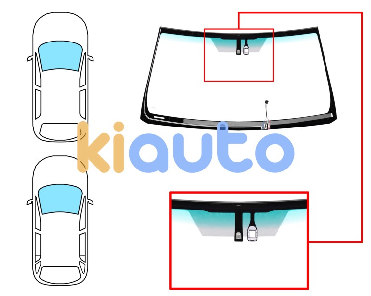 Parabrisas toyota land cruiser prado fj150 2018-2023 3/5 puertas / delantero / verde banda verde / termico / con base espejo / con sensor / molduras premontadas Eurocode 8394AGSGNHMZ1B