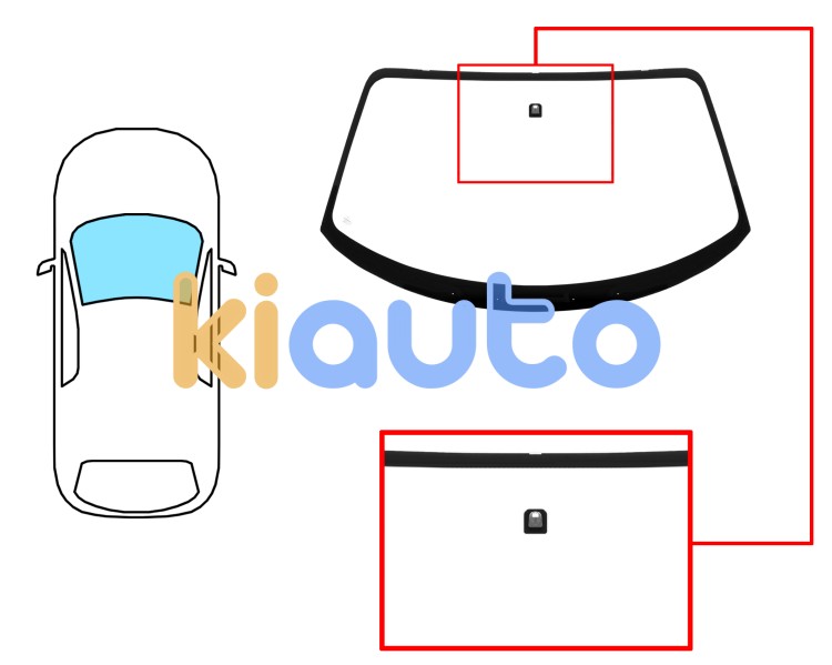 Parabrisas toyota mr2 1999-2005 delantero / verde / con base espejo Eurocode 8313AGN