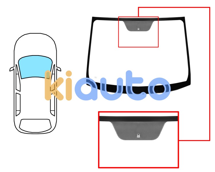 Parabrisas toyota prius 2003-2009 delantero / verde / con base espejo Eurocode 8355AGN