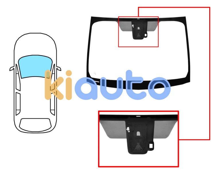 Parabrisas toyota prius+ 2015-2020 delantero / verde / acustico / con base espejo / con sensor / con soporte camara Eurocode 8406AGACMV