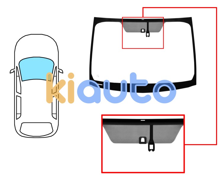 Parabrisas toyota prius+ 2015-2020 delantero / verde / acustico / con base espejo / con sensor / pantalla integrada Eurocode 8406AGAMUV