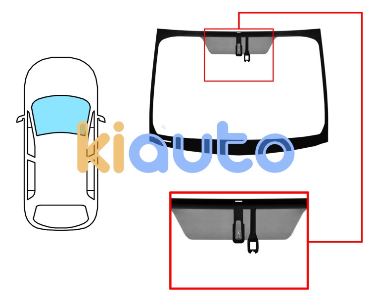 Parabrisas toyota prius+ 2015-2020 delantero / verde / acustico / con base espejo modificada / con sensor / pantalla integrada Eurocode 8406AGAMUV1P