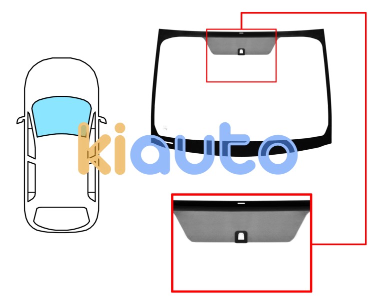 Parabrisas toyota prius+ 2015-2020 delantero / verde / acustico / con base espejo / pantalla integrada Eurocode 8406AGAUV