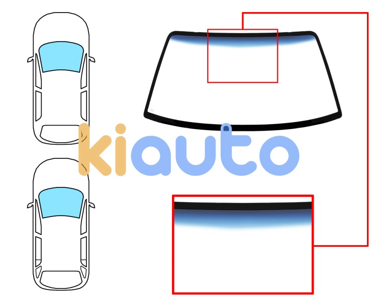 Parabrisas toyota rav4 1996-2000 3/5 puertas / delantero / verde banda azul Eurocode 8287AGNBL